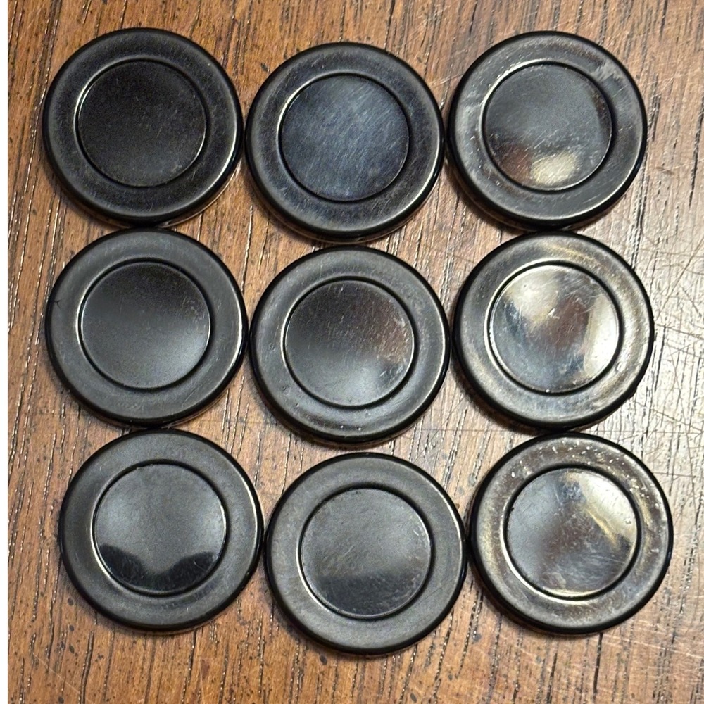 Vintage Black and White Reversible Othello Replacement Game Pieces 9ct